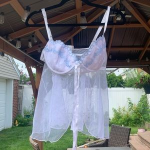 Frederick’s of Hollywood embroidered lingerie top